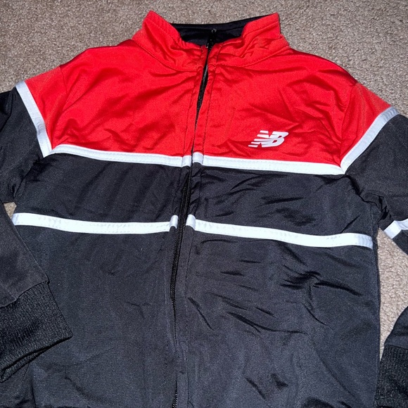 New Balance Zipup Jacket, Boys, Red/Black/White, 4 - Picture 2 of 4